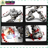 Đồ chơi lắp ghép xếp hình T.ank Mega Commander Decepticon cỡ lớn có block phát sáng kèm nhiều chi tiết chuyển động với 4052 mảnh ghép cho bé