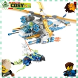 Đồ chơi lắp ghép xếp hình máy bay trực thăng ShuriCopter của Jane ninjago với 477 mảnh ghép