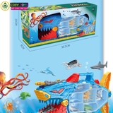 Đồ chơi tàu ngầm cá mập chở sinh vật biển mới cao cấp cho bé