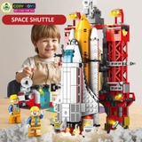 Đồ chơi lắp ghép trạm phóng tàu không gian vũ trụ cùng các tàu thám hiểm với 1059 mảnh ghép