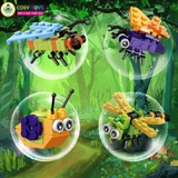 Đồ chơi xếp hình lắp ghép các mẫu côn trùng nhỏ từ 28-36 mảnh ghép cho bé