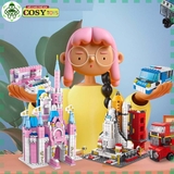 Bộ xếp hình lắp ghép 1000 chi tiết tàu không gian vũ trụ 6 trong 1 với nhiều chi tiết, mẫu ghép khác nhau cho bé