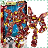Đồ chơi lắp ghép xếp hình lắp ráp Ironman trong bộ giáp Super Mecha với 926 chi tiết