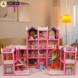Đồ chơi lắp ghép ngôi nhà villa búp bê cao cấp với đầy đủ vật dụng, đồ dùng cho bé