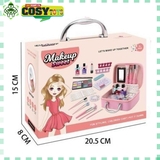 Đồ chơi hộp trang điểm kèm dụng cụ làm đẹp sơn móng, son môi và hơ móng tay...cho bé
