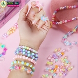 Đồ chơi hạt làm vòng tay, vòng cổ 10 trong 1 với nhiều mẫu thủ công thoả sức sáng tạo cho bé