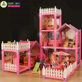 Đồ chơi lắp ghép ngôi nhà villa búp bê cao cấp với đầy đủ vật dụng, đồ dùng cho bé