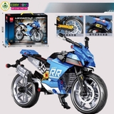 Đồ chơi lắp ghép xếp hình các mẫu xe moto thể thao với 329-341-343 mảnh ghép cho bé