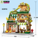 Đồ chơi lắp ghép xếp hình city nhà phố: quán cà phê, khách sạn, nhà hàng ... với 713, 760, 828 chi tiết