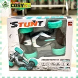 Đồ chơi xe địa hình stunt racer mẫu lớn gam có nhạc, đèn và bánh xoay 180 độ có điều khiển từ xa cho bé