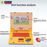 Đồ chơi máy tính laptop có nhạc đèn Led màn hình động kèm chuột điều khiển cho bé