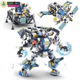 Đồ chơi lắp ghép xếp hình robot thám hiểm không gian 3 trong 1 với 586 chi tiết