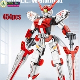 Đồ chơi lắp ghép xếp hình robot Mecha Warior - Universe mẫu mới với kiếm laser 454-457 chi tiết cho bé
