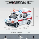 Đồ chơi mô hình xe cứu thương có đèn nháy và nhạc cho bé