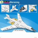 Đồ chơi lắp ghép xếp hình máy bay phản lực thân dài với 410-424 mảnh ghép