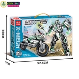 Đồ chơi lắp ghép xếp hình 2 trong 1 xe tăng, máy bay, trực thăng và mô tô biến hình thành robot cỡ lớn với hơn 946 - 1326 - 919 - 933 chi tiết