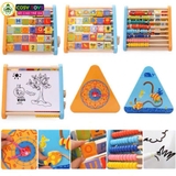 Đồ chơi tam giác trí tuệ bằng gỗ với nhiều kiểu chơi kích thích sáng tạo và tư duy cho bé