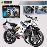 Đồ chơi lắp ghép xếp hình các mẫu xe moto thể thao với 329-341-343 mảnh ghép cho bé