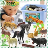 Đồ chơi mô hình 58 chi tiết các con thú rừng bằng nhựa cho bé (hộp lớn)
