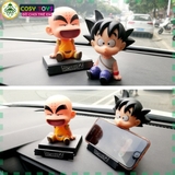 Mô hình Songoku Áo Xám Lắc Đầu - Dragon Ball - Bộ lắc đầu - Có Hộp Màu