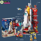 Đồ chơi lắp ghép trạm phóng tàu không gian vũ trụ cùng các tàu thám hiểm với 1059 mảnh ghép
