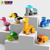 Đồ chơi lắp ghép xếp hình duplo các con thú dễ thương với 102 chi tiết dành cho bé từ 3 tuổi trở lên