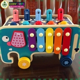 Đồ chơi đập chuột kèm đàn gỗ và thả động vật 3 trong 1 cho bé