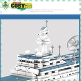 Đồ chơi lắp ghép xếp hình tàu khu trục cỡ lớn cao cấp với 724 mảnh ghép