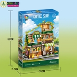 Đồ chơi lắp ghép xếp hình city nhà phố: quán cà phê, khách sạn, nhà hàng ... với 713, 760, 828 chi tiết