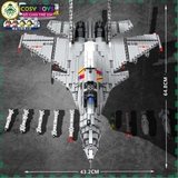 Đồ chơi lắp ghép xếp hình máy bay tiêm kích phản lực J15- Flying Shark hộp lớn to đại với 1010 mảnh ghép