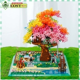 Đồ chơi lắp ghép xếp hình cây cổ thụ 7 màu cùng khu vườn bên suối với 4451 chi tiết cho bé