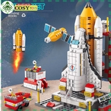 Bộ xếp hình lắp ghép 1000 chi tiết tàu không gian vũ trụ 6 trong 1 với nhiều chi tiết, mẫu ghép khác nhau cho bé