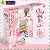 Đồ chơi ngôi nhà búp bê cỡ lớn hai tầng đầy đủ vật dụng, đồ dùng cho bé