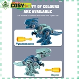 Đồ chơi khủng long lắp ráp bằng vít, kèm máy vặn vít với 4 mẫu khủng long cho bé