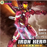 Đồ chơi lắp ghép xếp hình Iron Man giáp nano MARK 50 trong Age of Ultrol cỡ lớn kèm nhiều chi tiết chuyển động với 1293 mảnh ghép cho bé