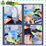 Bộ đồ chơi mô hình nhà bếp rửa chén bát cho bé