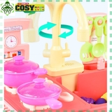 Bộ đồ chơi mô hình nhà bếp rửa chén bát cho bé