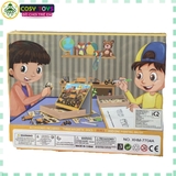 Đồ chơi bảng gỗ ghép nam châm hai mặt nhiều chủ đề cho bé