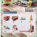 Bộ xếp hình lắp ghép 1000 chi tiết tàu không gian vũ trụ 6 trong 1 với nhiều chi tiết, mẫu ghép khác nhau cho bé