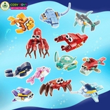 Đồ chơi xếp hình lắp ghép các mẫu sinh vật biển nhỏ từ 19-36 mảnh ghép cho bé