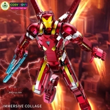 Đồ chơi lắp ghép xếp hình Iron Man giáp nano MARK 50 trong Age of Ultrol cỡ lớn kèm nhiều chi tiết chuyển động với 1293 mảnh ghép cho bé