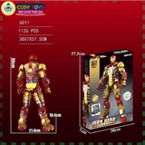 Đồ chơi lắp ghép xếp hình Iron Man giáp MARK XLII cỡ lớn kèm nhiều chi tiết chuyển động với 1126 mảnh ghép cho bé