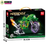 Đồ chơi lắp ghép xếp hình xe mô tô thể thao có đế đỡ trang trí mẫu lớn với 786-789 mảnh ghép cho bé