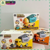 Đồ chơi xe ô tô máy xúc đồ chơi kèm thùng chở lêgô 124 chi tiết cho bé