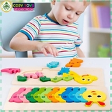 Đồ chơi tranh xếp hình gỗ nối số từ 1-10 nhiều chủ đề mẫu- đồ chơi gỗ giáo dục thông minh cho bé