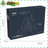 Đồ chơi lắp ghép xếp hình Lâu đài công chúa màu hồng loại 8 trong 1 với 596 mảnh ghép