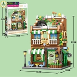 Đồ chơi lắp ghép xếp hình city nhà phố: quán cà phê, khách sạn, nhà hàng ... với 713, 760, 828 chi tiết