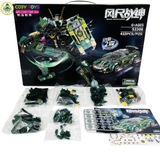 Đồ chơi lắp ghép xếp hình siêu nhân xanh biến hình thành siêu xe đua 2 trong 1 với 435 chi tiết