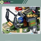 Đồ chơi lắp ghép xếp hình máy bay trực thăng vũ trang 3 trong 1 với 489 mảnh ghép