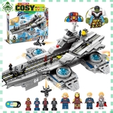 Đồ chơi lắp ghép xếp hình phi thuyền siêu chiến đấu của biệt đội Avenger với 608 mảnh ghép